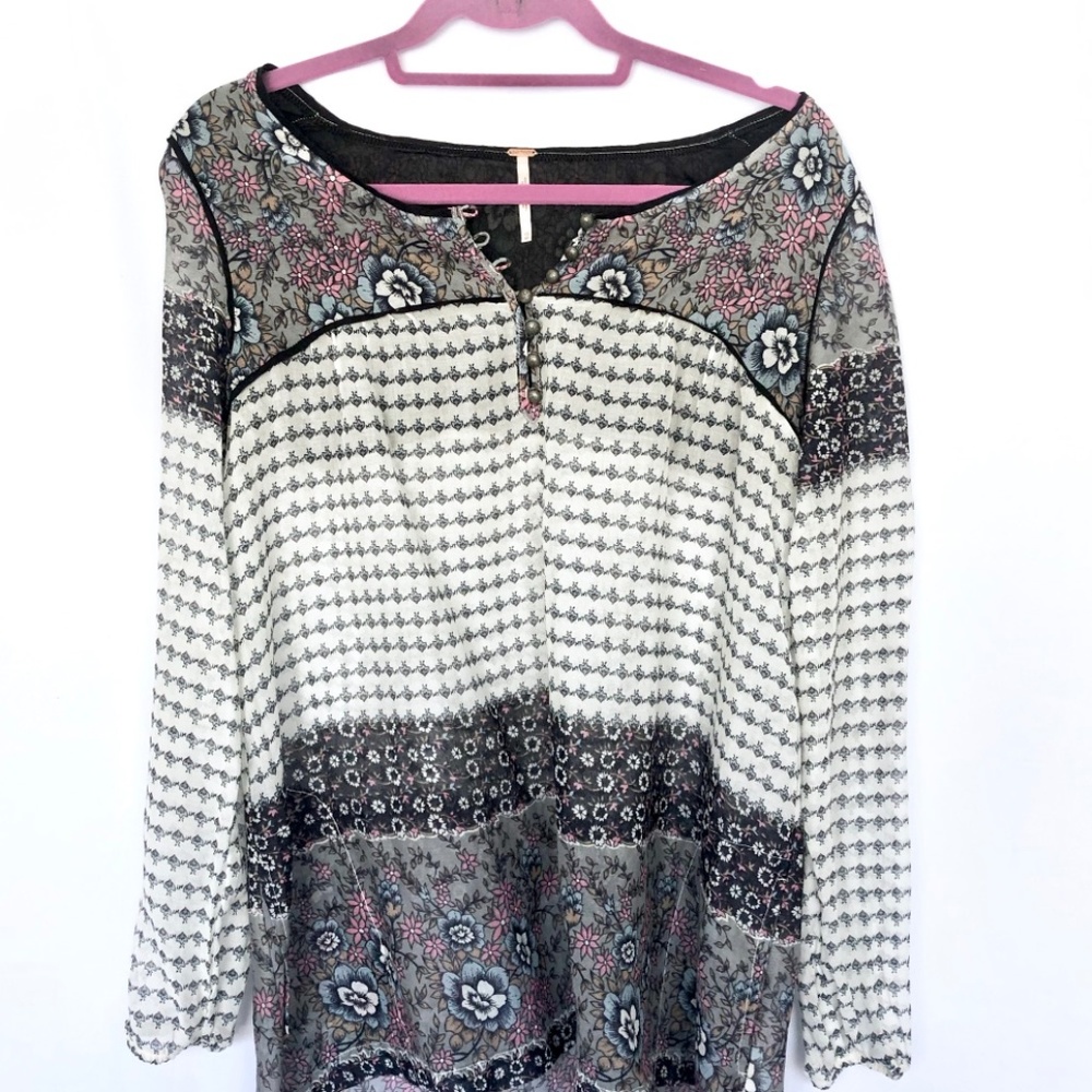 Free People Flowy Floral Tunic